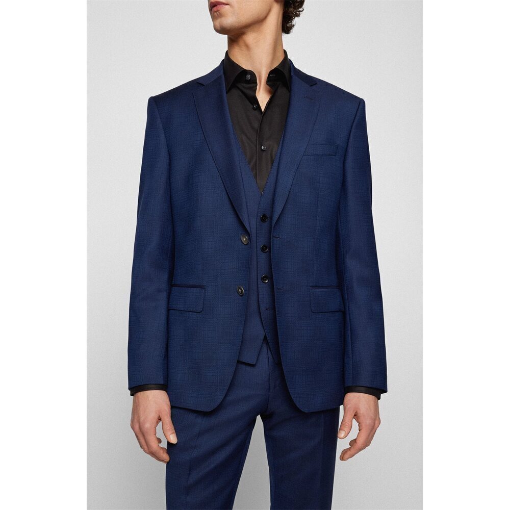 Boss Men's Slim Fit Modern Blazer Jacket Long Sleeve Dark Blue 38S NWT